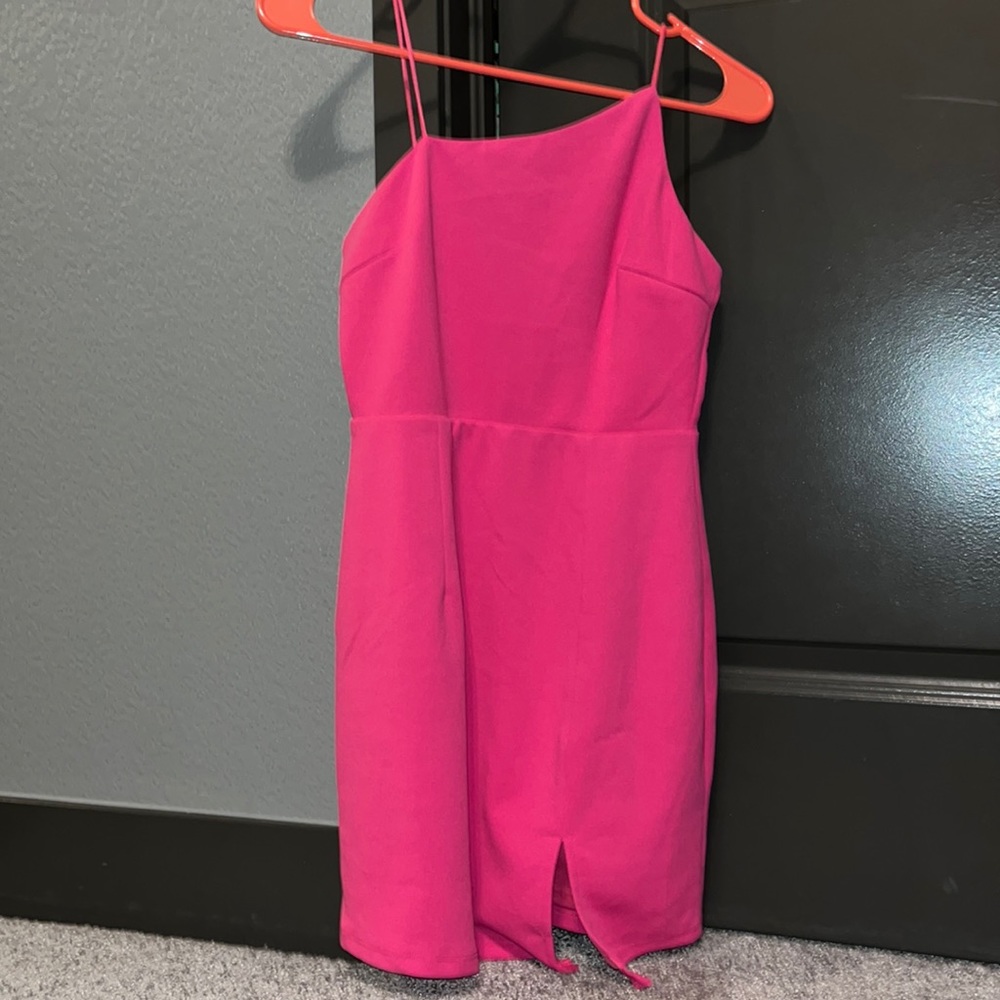 Pink asymmetrical lulus dress